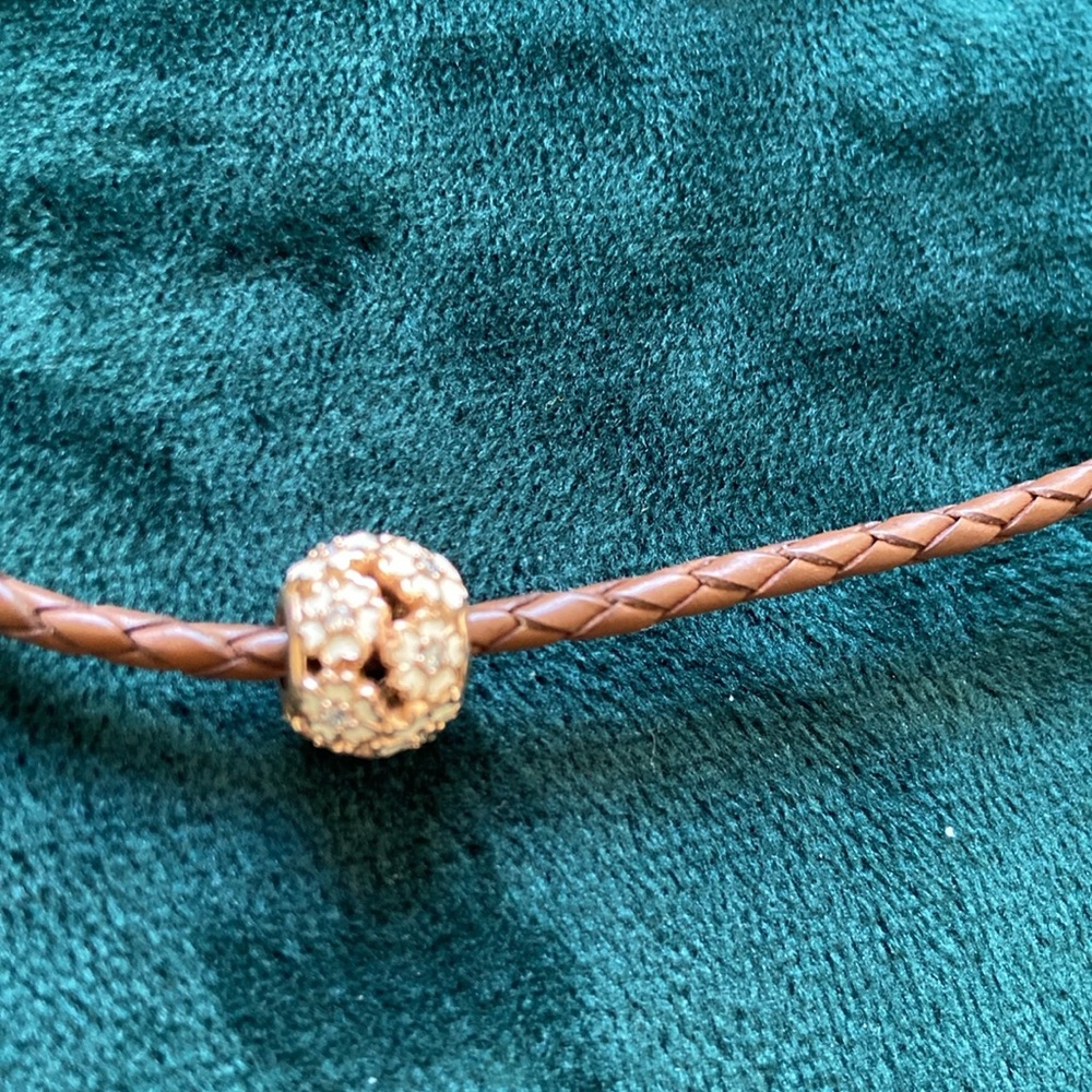 NWT 626 PANDORA  on the  Brown leather  Bracelet &  7 prices  of charm - Picture 11 of 16